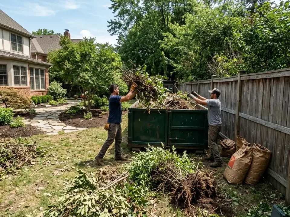 backyard-landscaping-cleanup-p-002 — Permits, Safety, and Disposal Rules for Maine, roll-off containers, commercial dumpster…