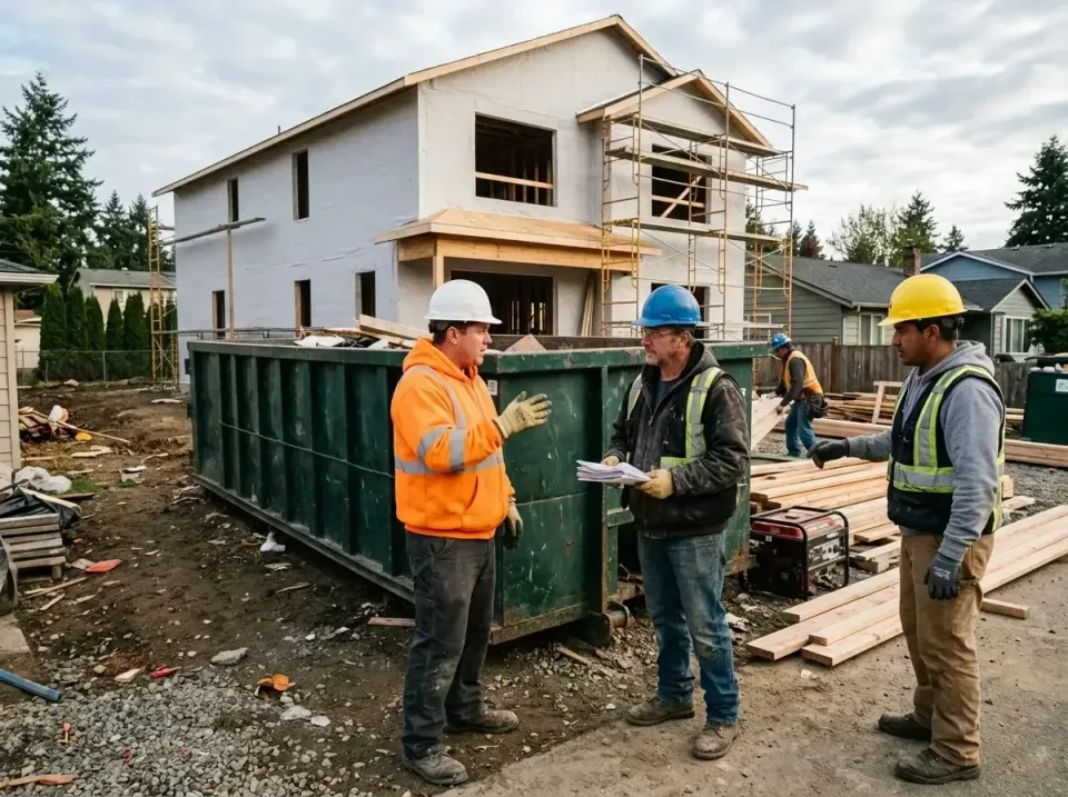 waste-management-crew-at-const-001 — trusted local provider team, roll-off containers, commercial dumpsters, and portable re…